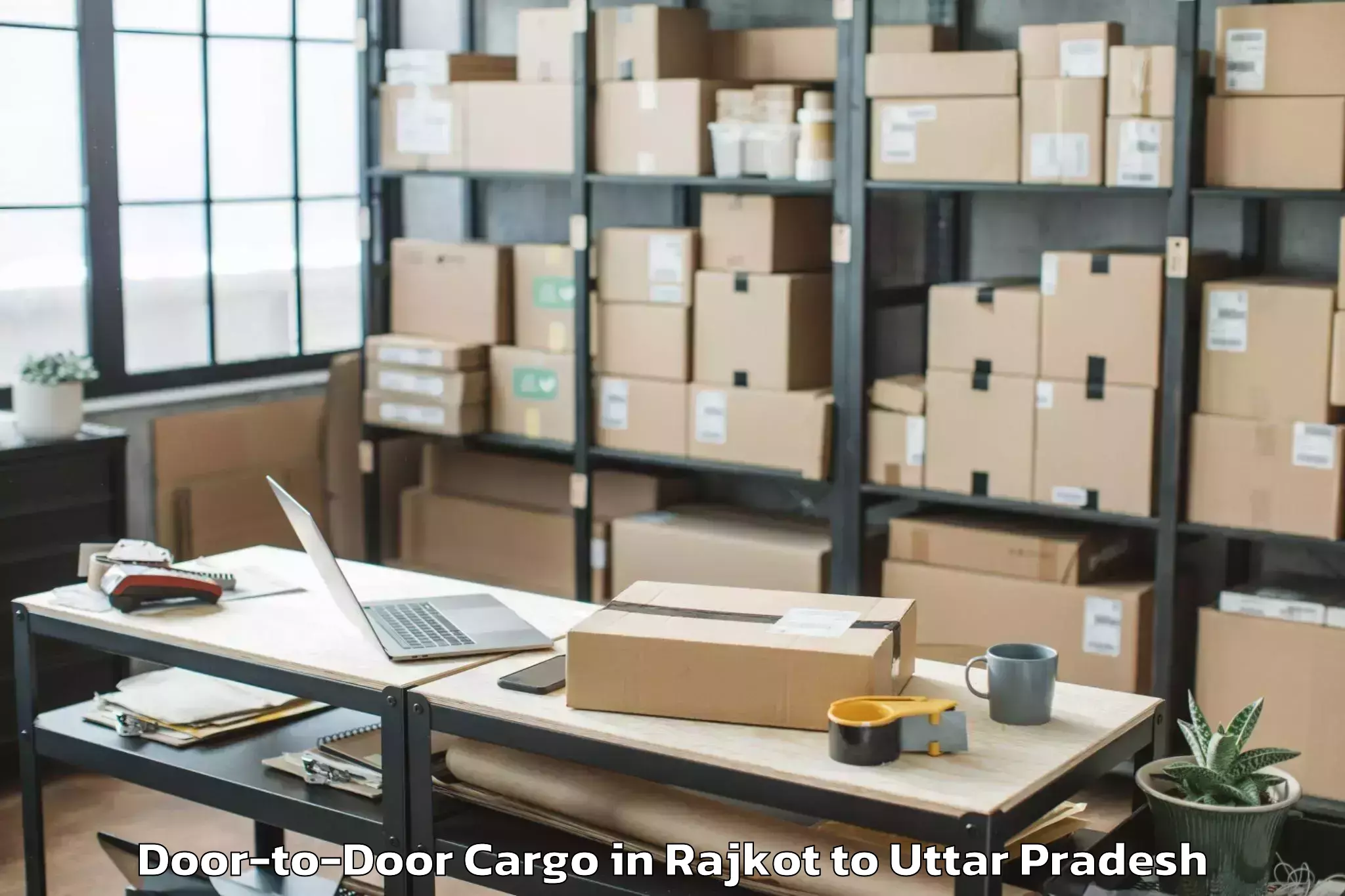 Book Rajkot to Domariyaganj Door To Door Cargo Online